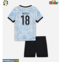 Portugal Ruben Neves #18 Auswärts Trikotsatz Kinder EM 2024 Kurzarm (+ Kurze Hosen)